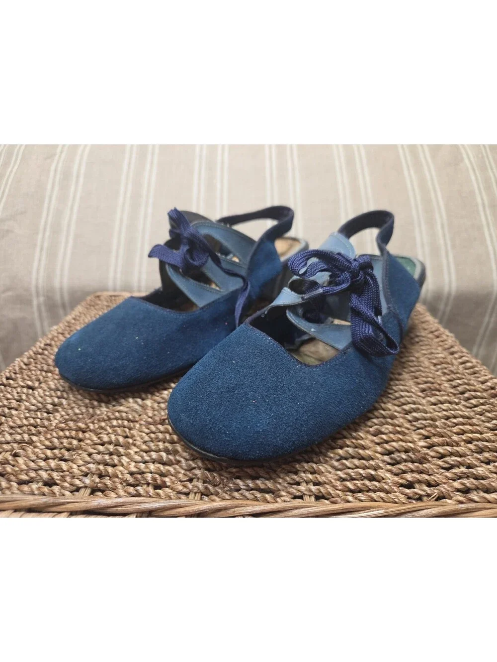 vintage 1960s blue suede shoes for Display Or Collection